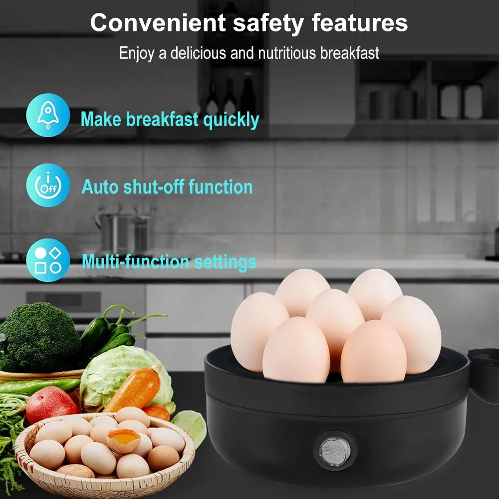 BALASHOV 360W Electric Egg Cooker – 7-Egg Steamer Auto Shut-Off Electric Egg Cooker Axl