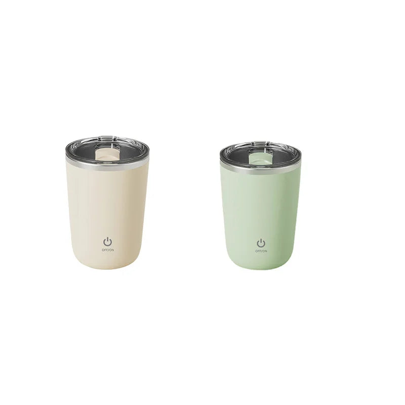 USB Rechargeable Electric Mixing Cup – Coffee & Drink Blender Electric Drink Mixer Axl beige and green