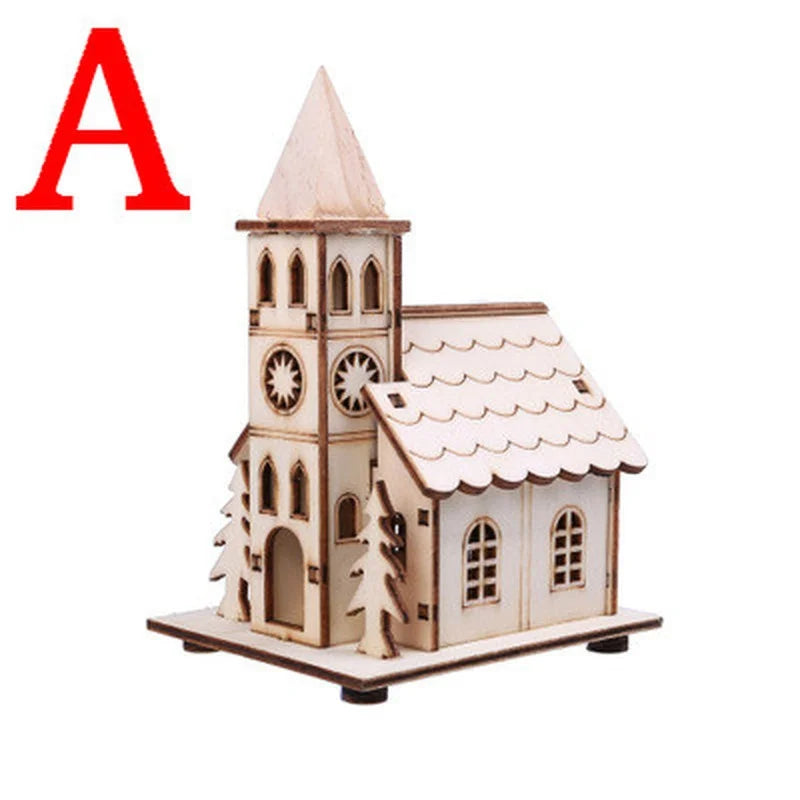LED Wooden House Christmas Decoration – Festive Cabin Light Christmas Cabin Light Axl