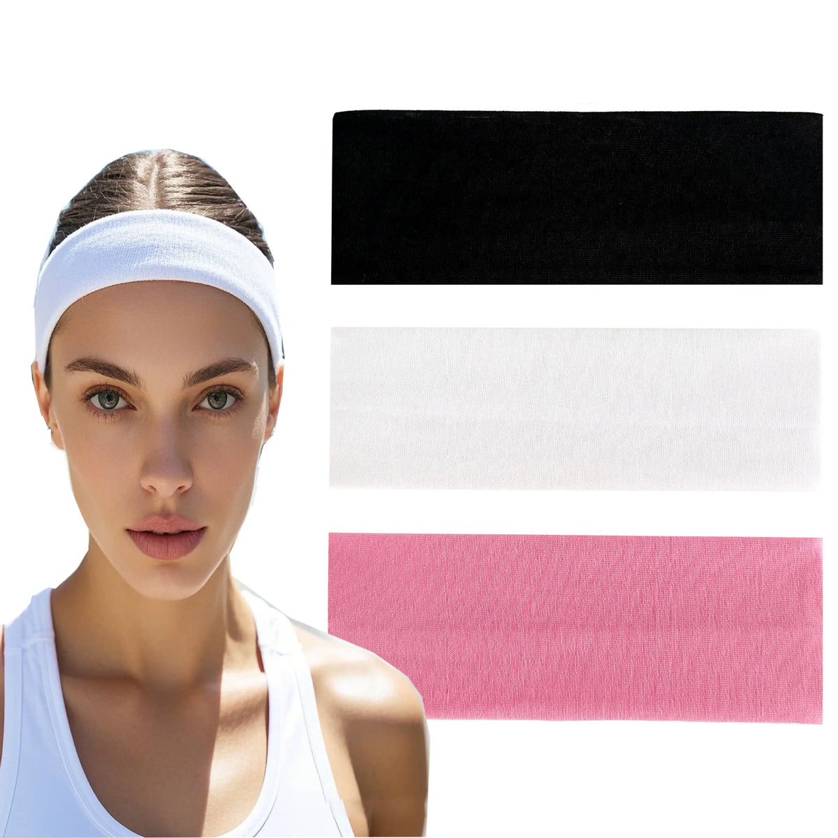 Non-Slip Sports Headbands 5/10 Pack – Yoga & Workout Sports Headband Set Axl