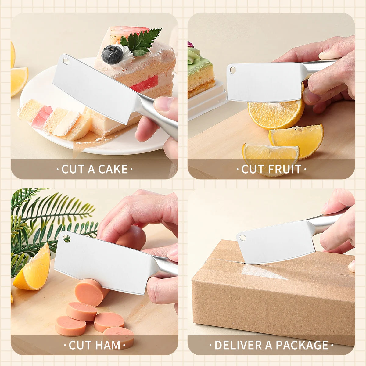 Stainless Steel Cheese Knife Set – Butter Knife, Pizza Cutter & Fork Cheese Knife Set Axl