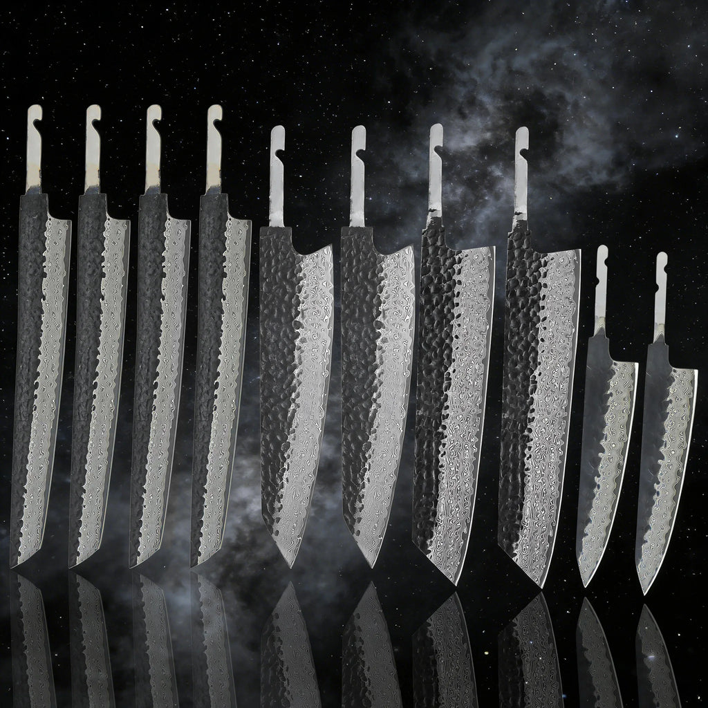 67-Layer Damascus Steel Blank Blade – DIY Sashimi Knife Damascus Knife Blank Axl