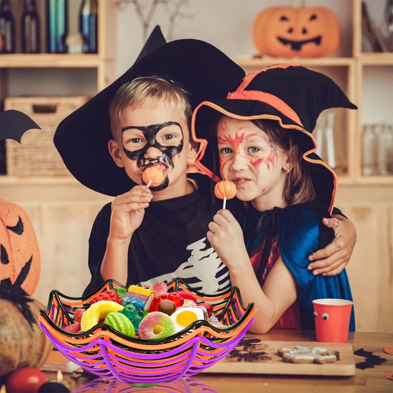 Halloween Spider Web Bowl – Candy Basket & Party Decor Halloween Candy Bowl Axl