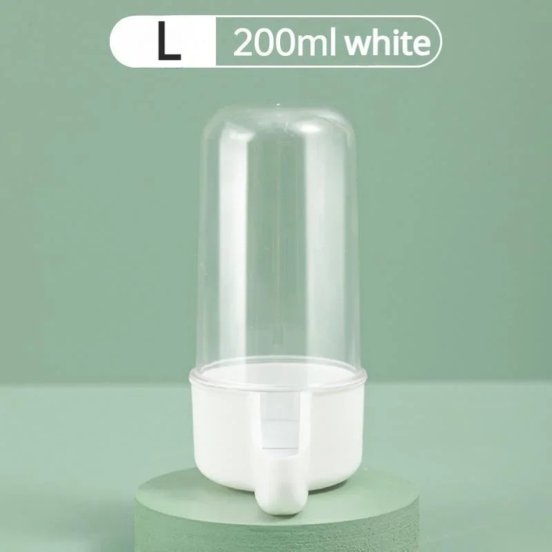 Hanging Bird Water Dispenser & Feeder | Parrot Cage Accessory Bird Cage Feeder Axl White-L