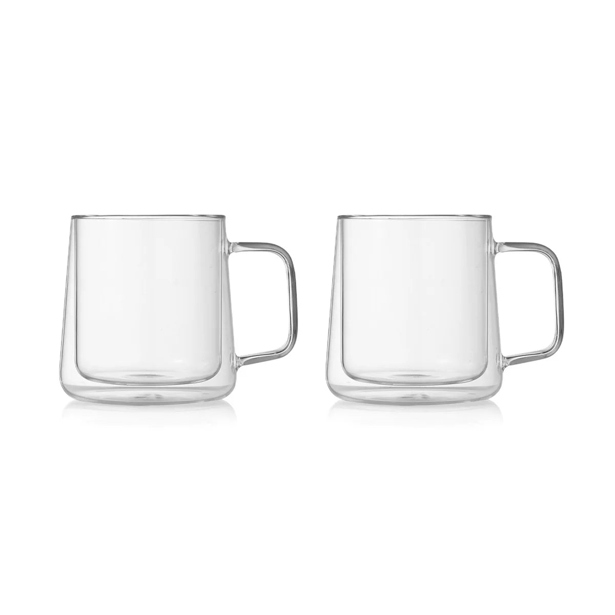 Leeseph Double Wall Glass Mugs 13.5oz/24oz – Set of 2 Glass Coffee Mugs Axl 400ML 400-600ml