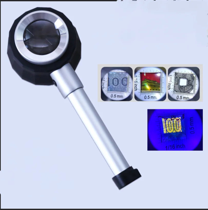 30X Rechargeable LED Magnifying Glass with UV Light & Scale LED Magnifying Glass Axl