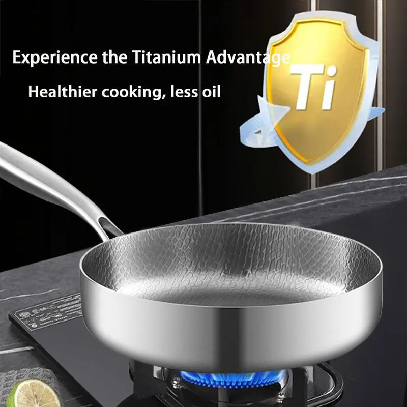 PGY Titanium Hammered Frying Pan 20/24/28cm All Cooktop Titanium Frying Pan Axl
