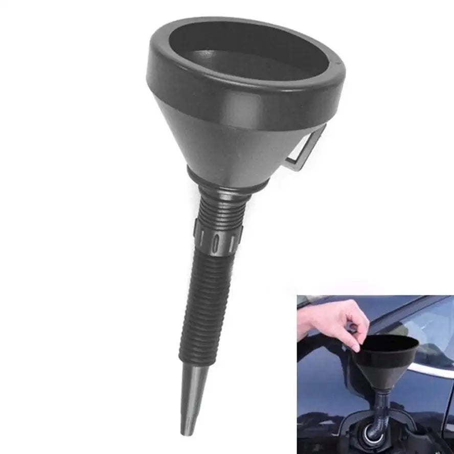 2-in-1 Oil Funnel with Flexible Spout & Mesh Strainer | Car Automotive Oil Funnel Axl
