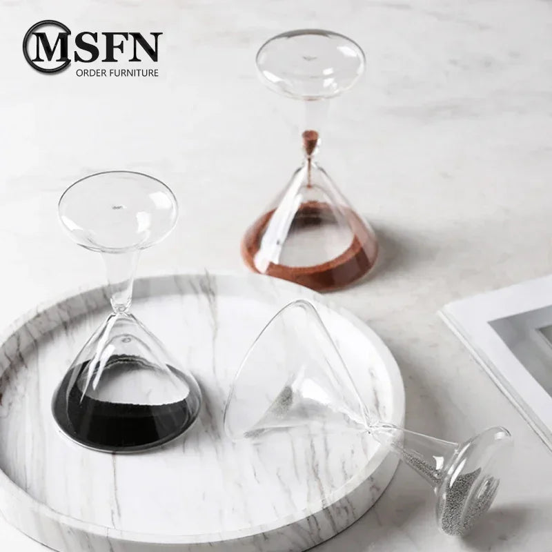 Wine Glass Hourglass – 5 Minute Glass Sand Timer Desk Decor Decorative Hourglass Axl