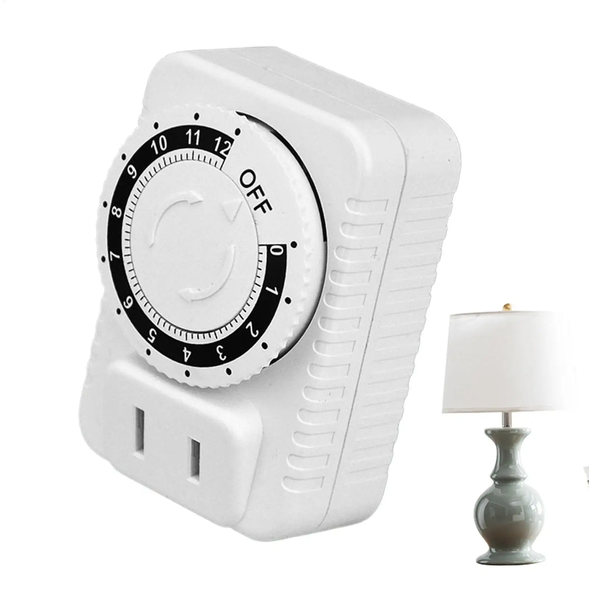 12-Hour Mechanical Timer Outlet – US Plug Cyclic Timing Socket Mechanical Timer Socket Axl