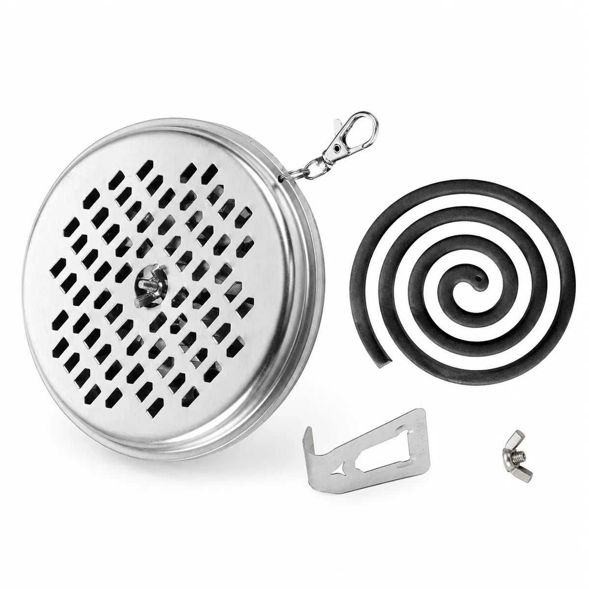 Round Metal Mosquito Coil Holder with Lid | Camping & Outdoor Mosquito Coil Holder Axl