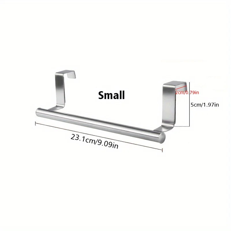 No-Drill Cabinet Door Towel Rack – Zinc Alloy Kitchen Organizer Cabinet Towel Rack Axl S