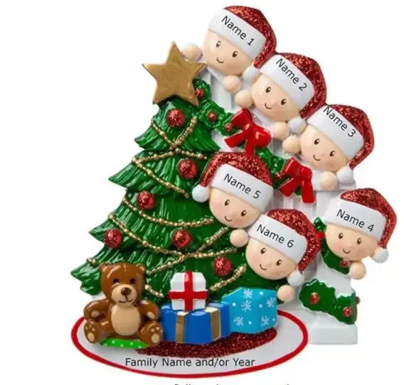 Reindeer Family Christmas Tree Ornament Pendant | 2–6 People