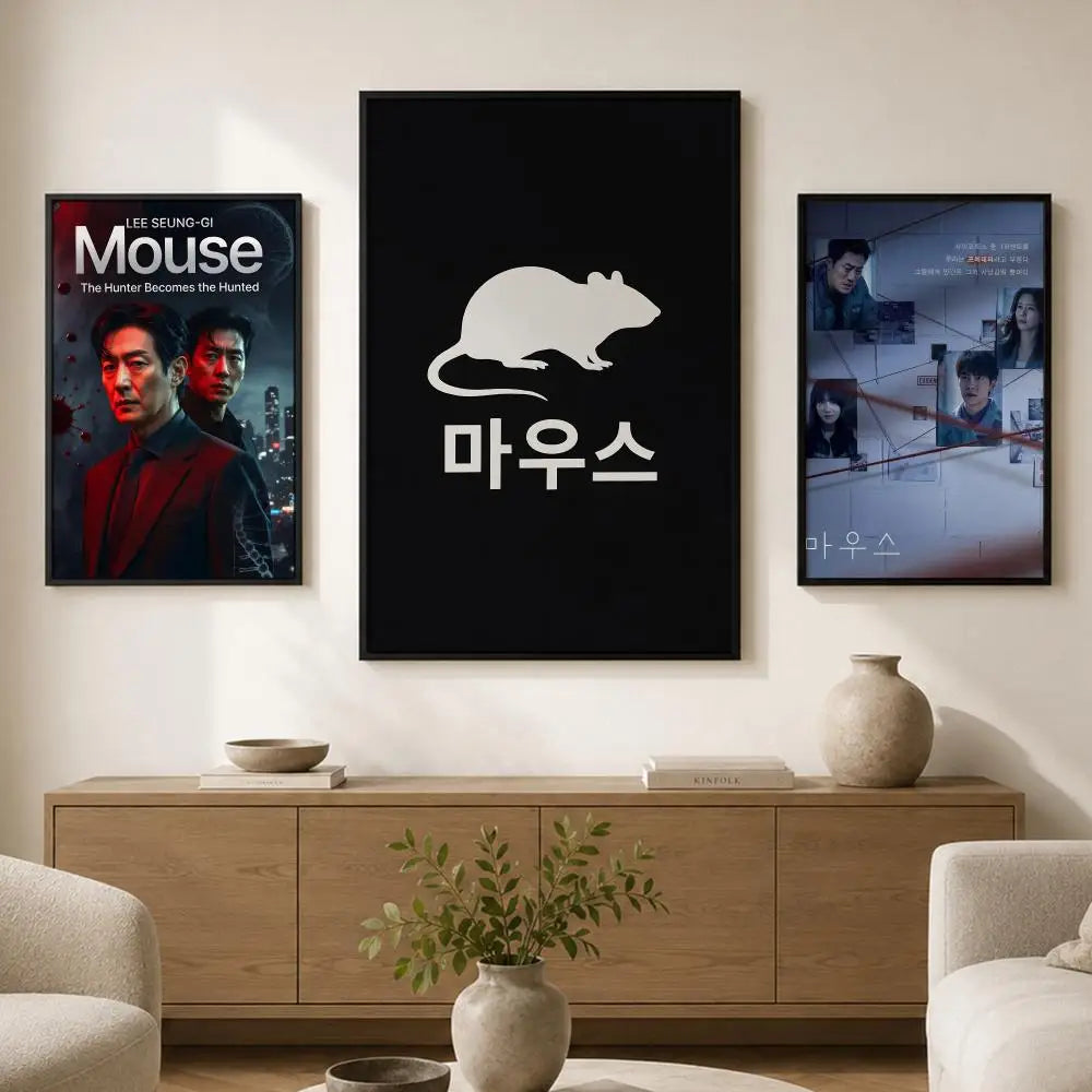 TV Mouse Wall Poster – Self-Adhesive Waterproof HD Wall Art Decorative Wall Poster Axl
