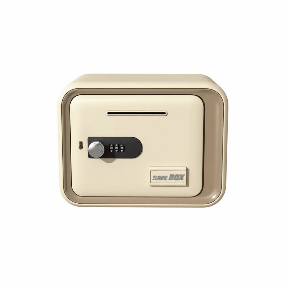 Password Lock Piggy Bank Mini Safe Box – Kids Coin & Bill Slot Kids Piggy Bank Safe Axl Khaki