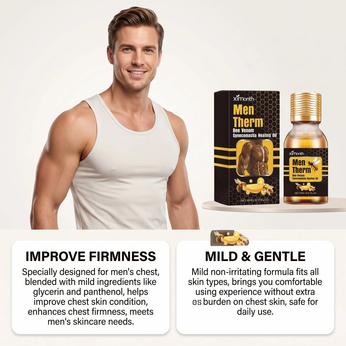 Men's Chest Firming Serum – Moisturizing Body Serum 15ml/30ml Body Firming Serum Axl