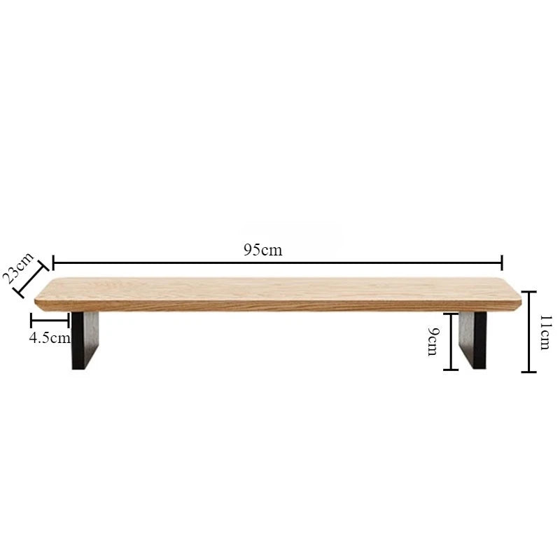 Solid Ash Wood Monitor Riser & Desktop Storage Rack Monitor Riser Rack Axl Wood Color-95CM