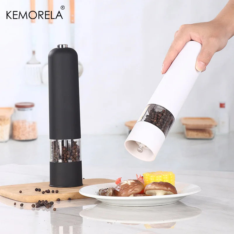 KEMORELA Electric Salt & Pepper Grinder – Adjustable Spice Mill Electric Spice Grinder Axl