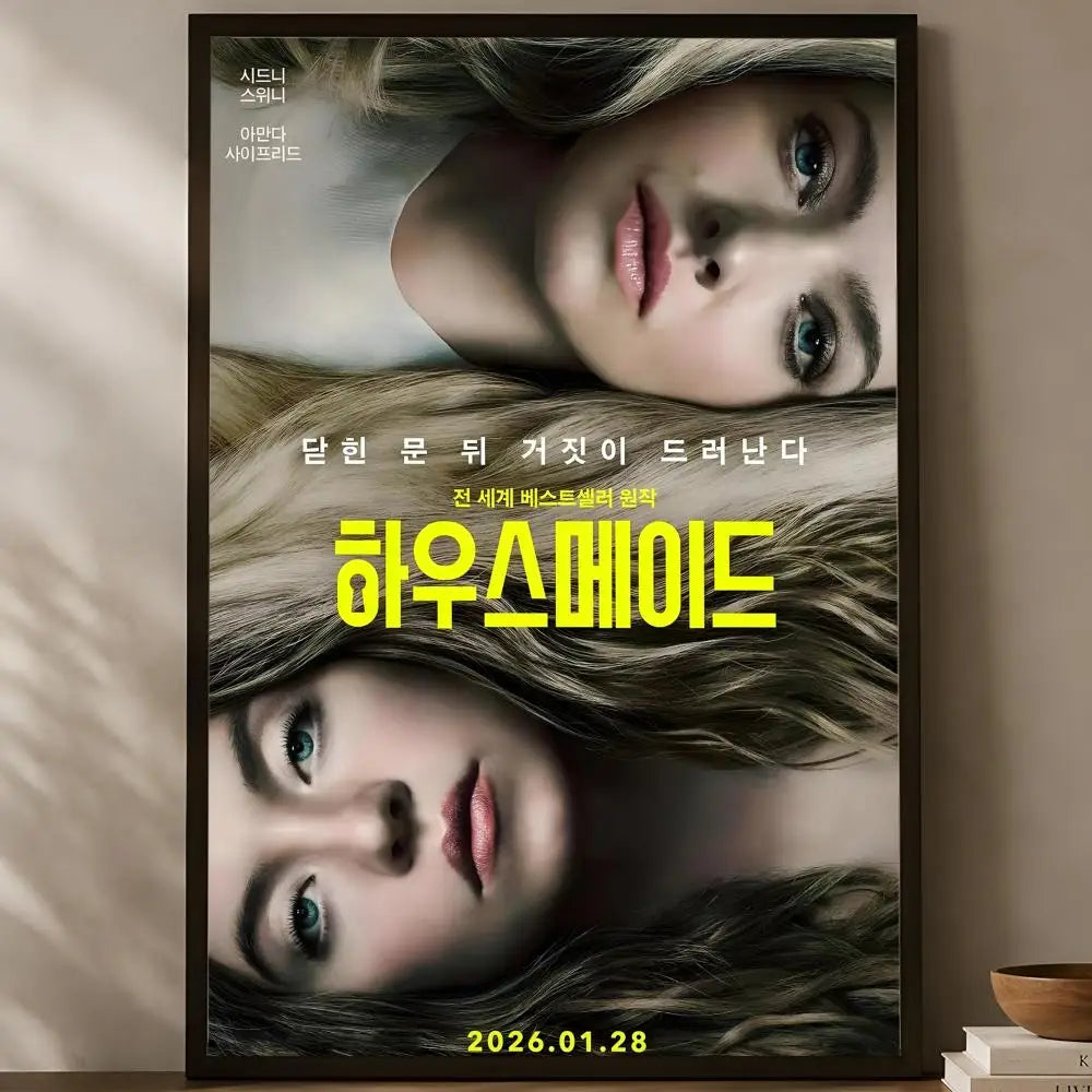 The Housemaid Movie Poster Self-Stick HD PVC Wall Art Wall Art Poster Axl White01 30X40cmNoframe
