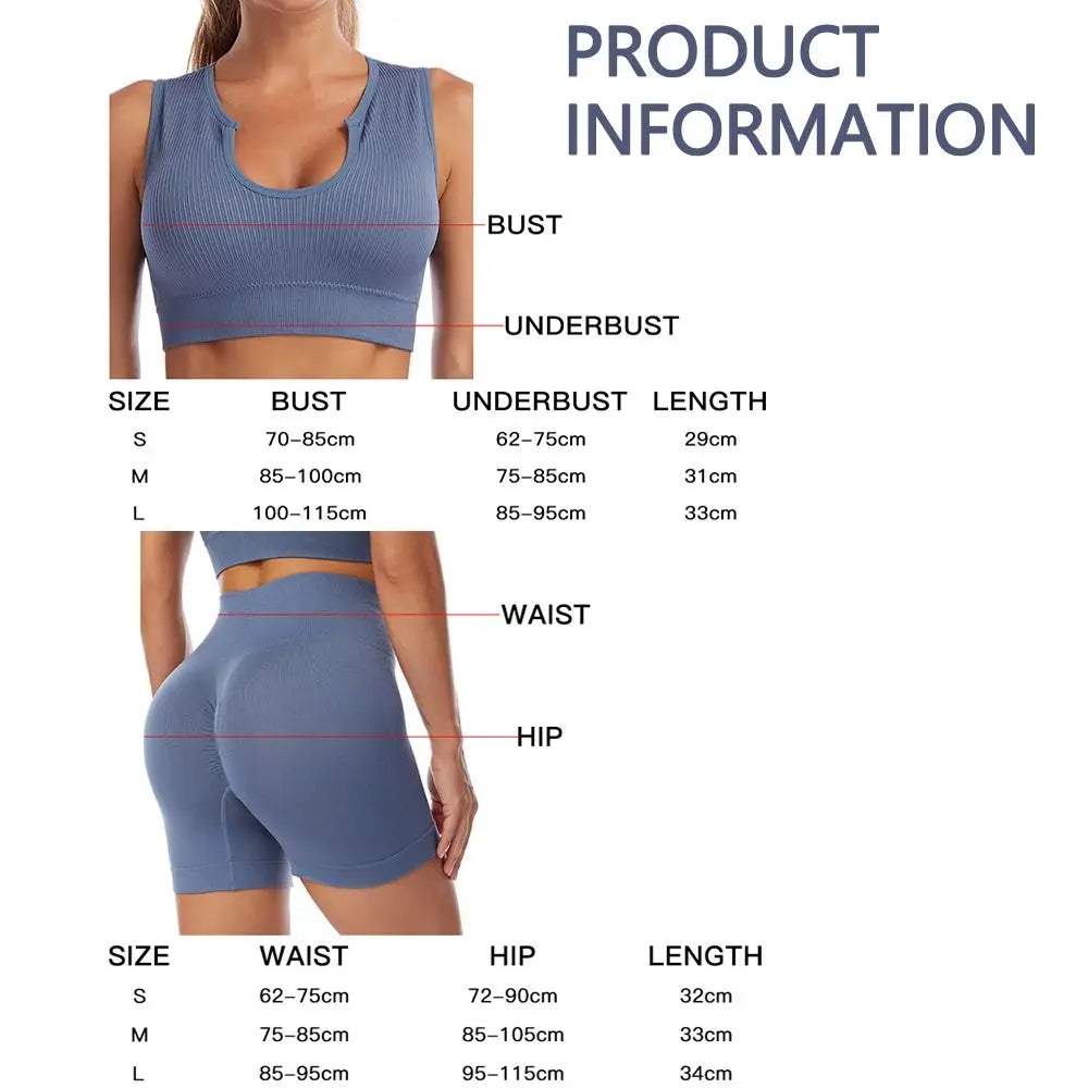 Women's Nylon Yoga Crop Top & Shorts Set – Moisture-Wicking Yoga Activewear Set Axl