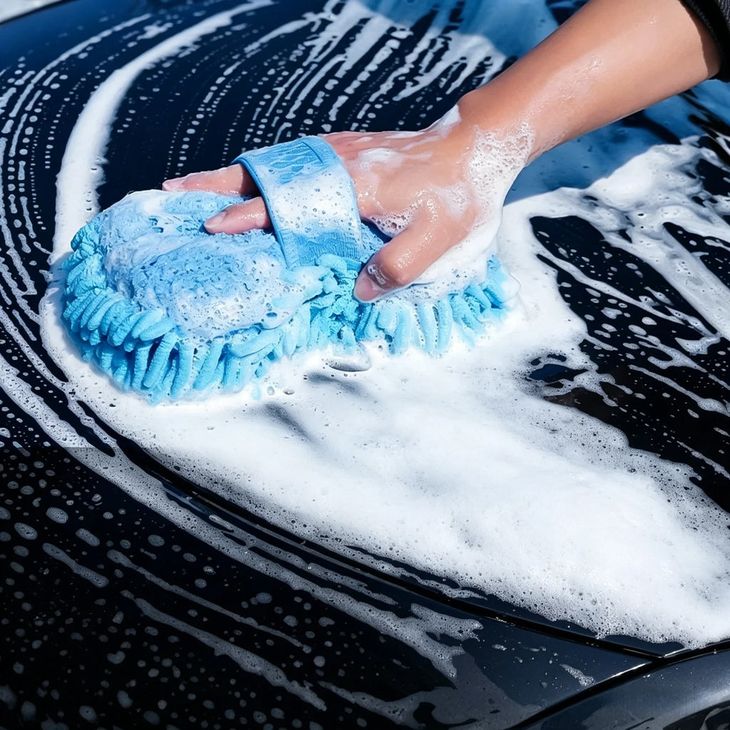 Microfiber Car Wash Sponge, Detailing Brush & Glove Kit Car Detailing Kit Axl