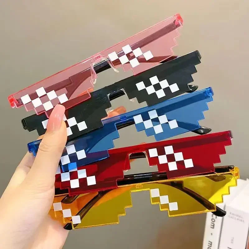 5-Pack Pixel Mosaic Novelty Sunglasses | Fun Party Glasses Novelty Party Glasses Axl 5pcs