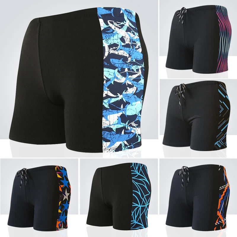 Men's Quick-Dry Swim Trunks – Loose Fit Beach Boxer Shorts Men's Swim Trunks Axl
