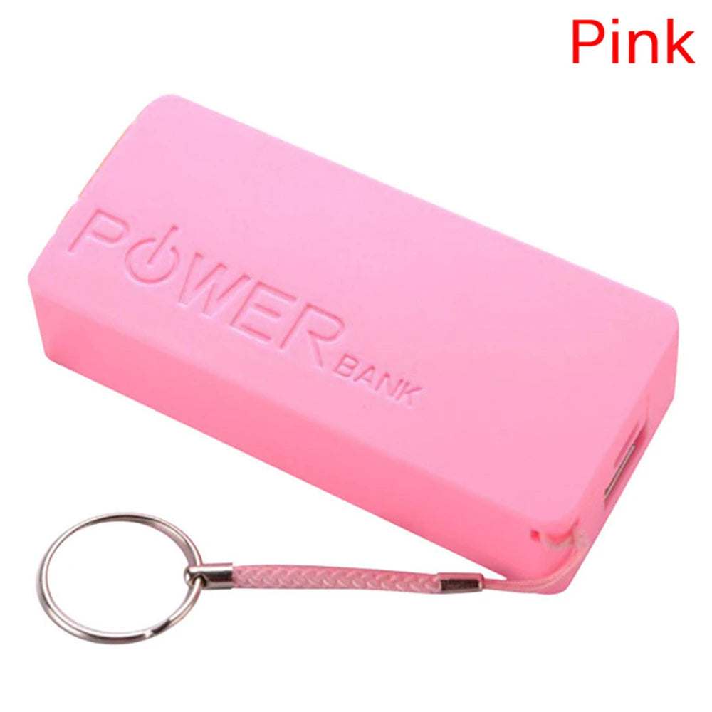 DIY 18650 Power Bank Case – 2-Slot Portable Charger Box Power Bank Case Axl Pink