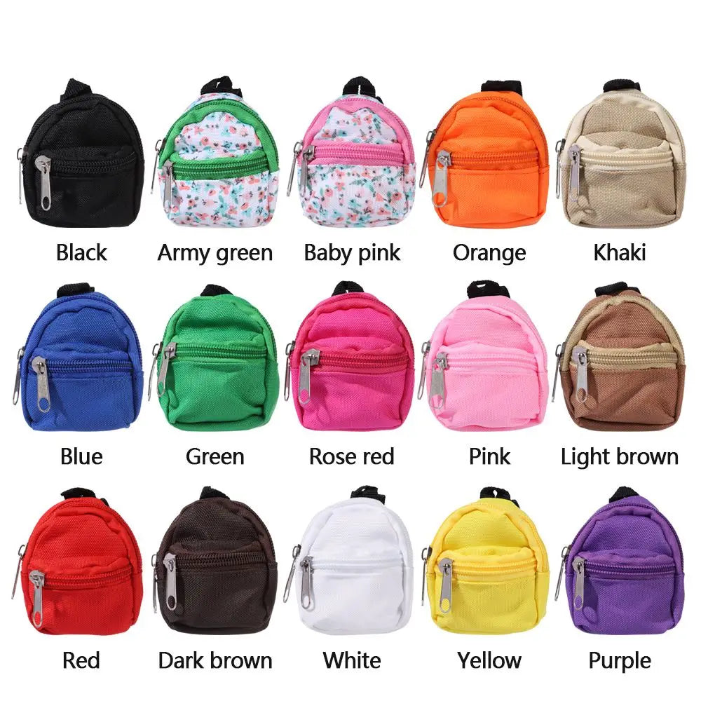 Mini Doll Backpack – Cute Cloth School Bag for 1/6 BJD Dolls Doll Accessory Axl