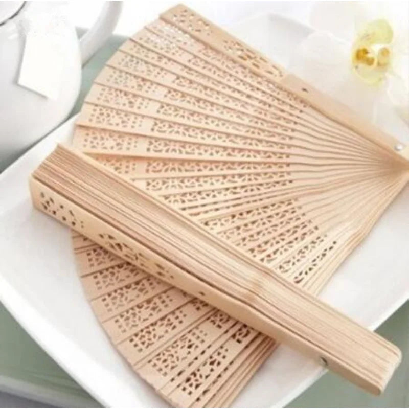 Sandalwood Folding Hand Fan 20cm – Hollow Wooden Carved Fan Decorative Hand Fan Axl
