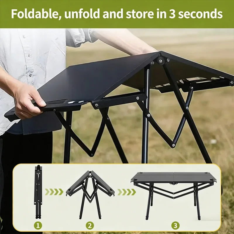 Folding Outdoor Camping Table – Portable Lightweight Dining Table Folding Outdoor Table Axl
