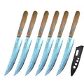 Damascus Steel Chef's Knife – Wood Handle | Kitchen Knife Damascus Chef Knife Axl 6pcs