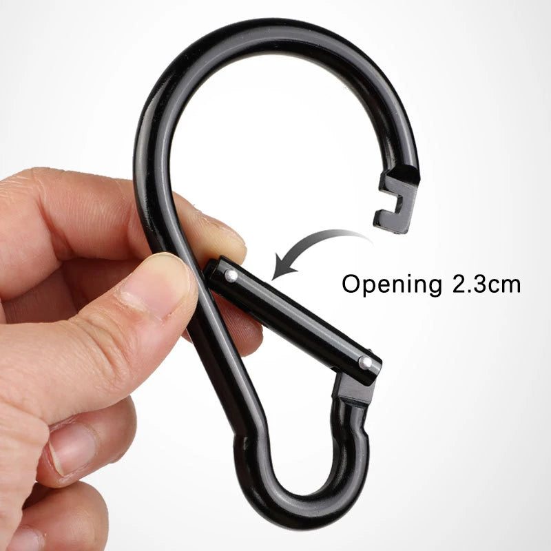 Heavy Duty Aluminum Carabiner Spring Hook Clip – 55lb Carabiner Clip Axl