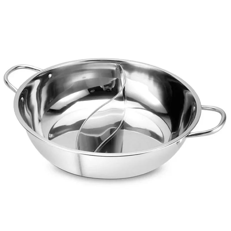 28cm Stainless Steel Divided Double Hot Pot – Gas & Induction Divided Hot Pot Axl