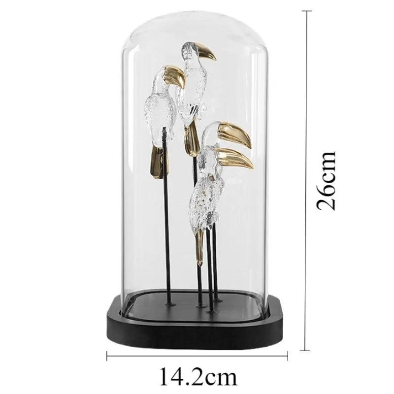 Modern Luxury Animal Miniature Sculpture – Elegant Home Décor Decorative Sculpture Axl Bird-Large
