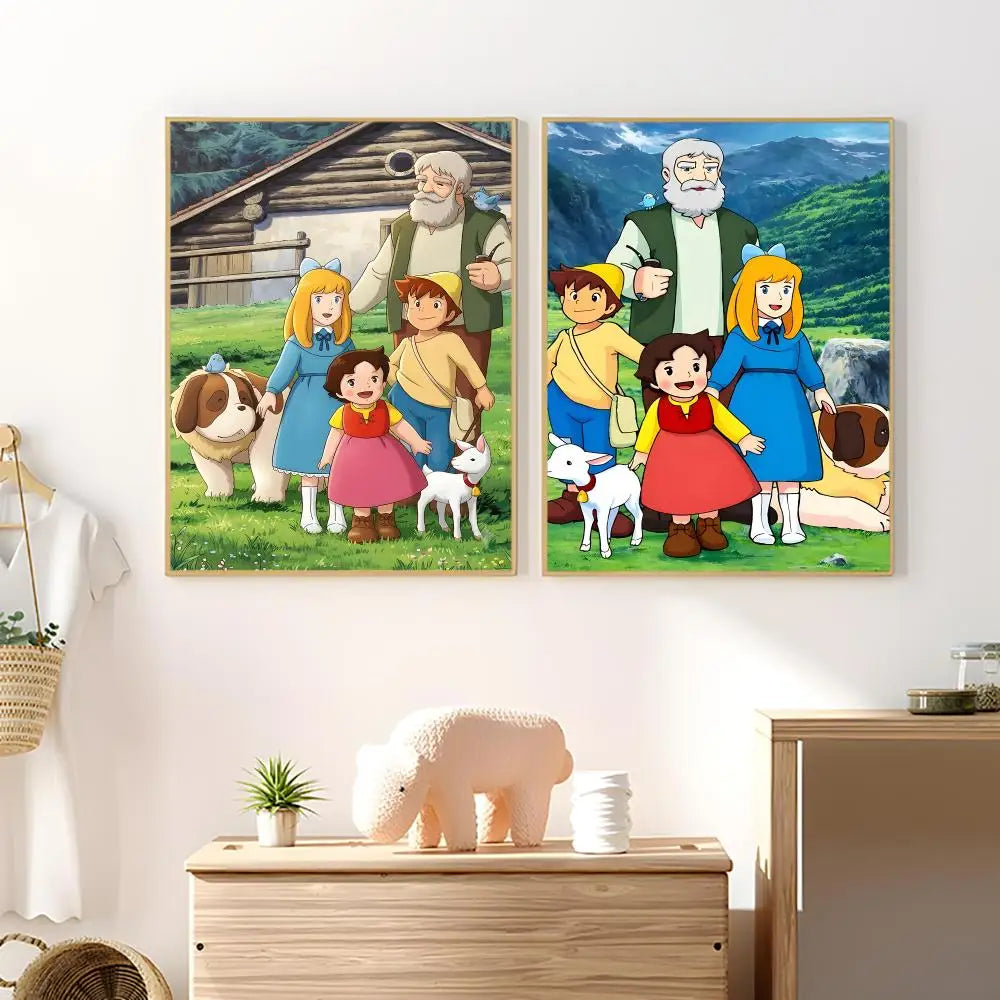 Heidi Girl of the Alps Poster – HD Waterproof Wall Stickers Wall Sticker Decal Axl