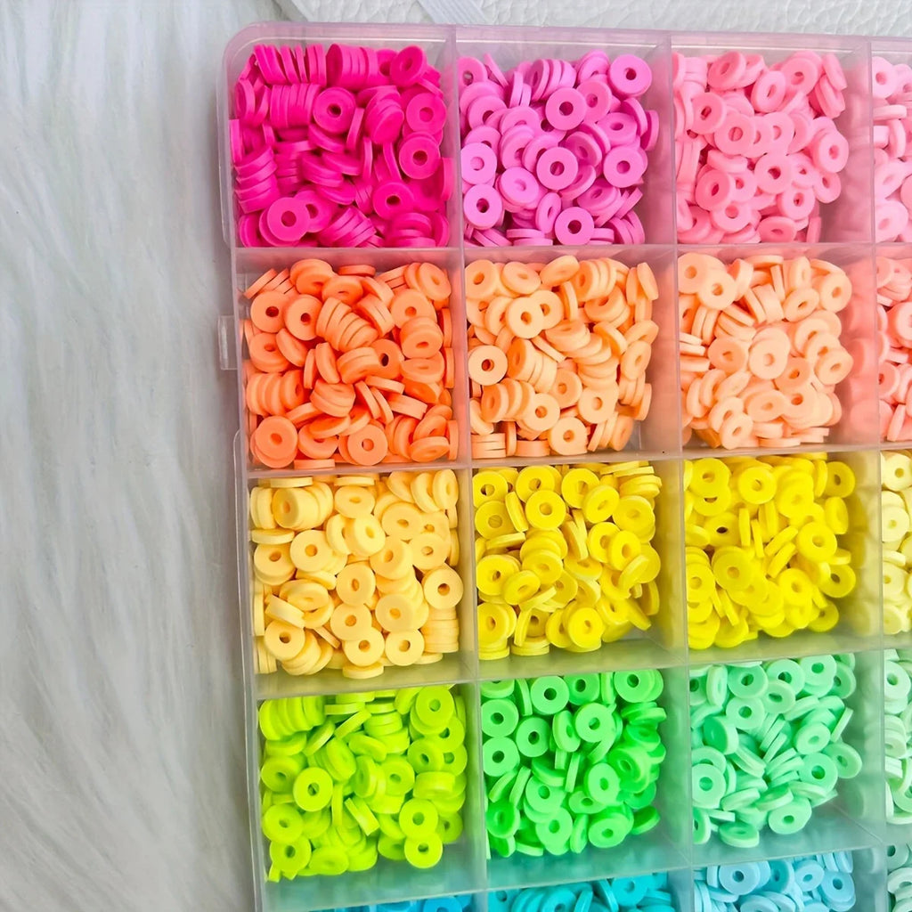 Rainbow Clay Bead Box Set – DIY Bracelet & Jewelry Making Kit Bead Craft Kit Axl