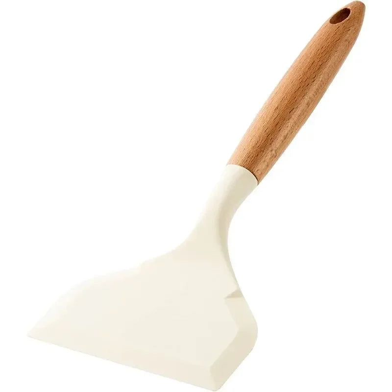 Wide Silicone Spatula – Non-Stick Pizza Shovel & Kitchen Tool Silicone Spatula Axl white