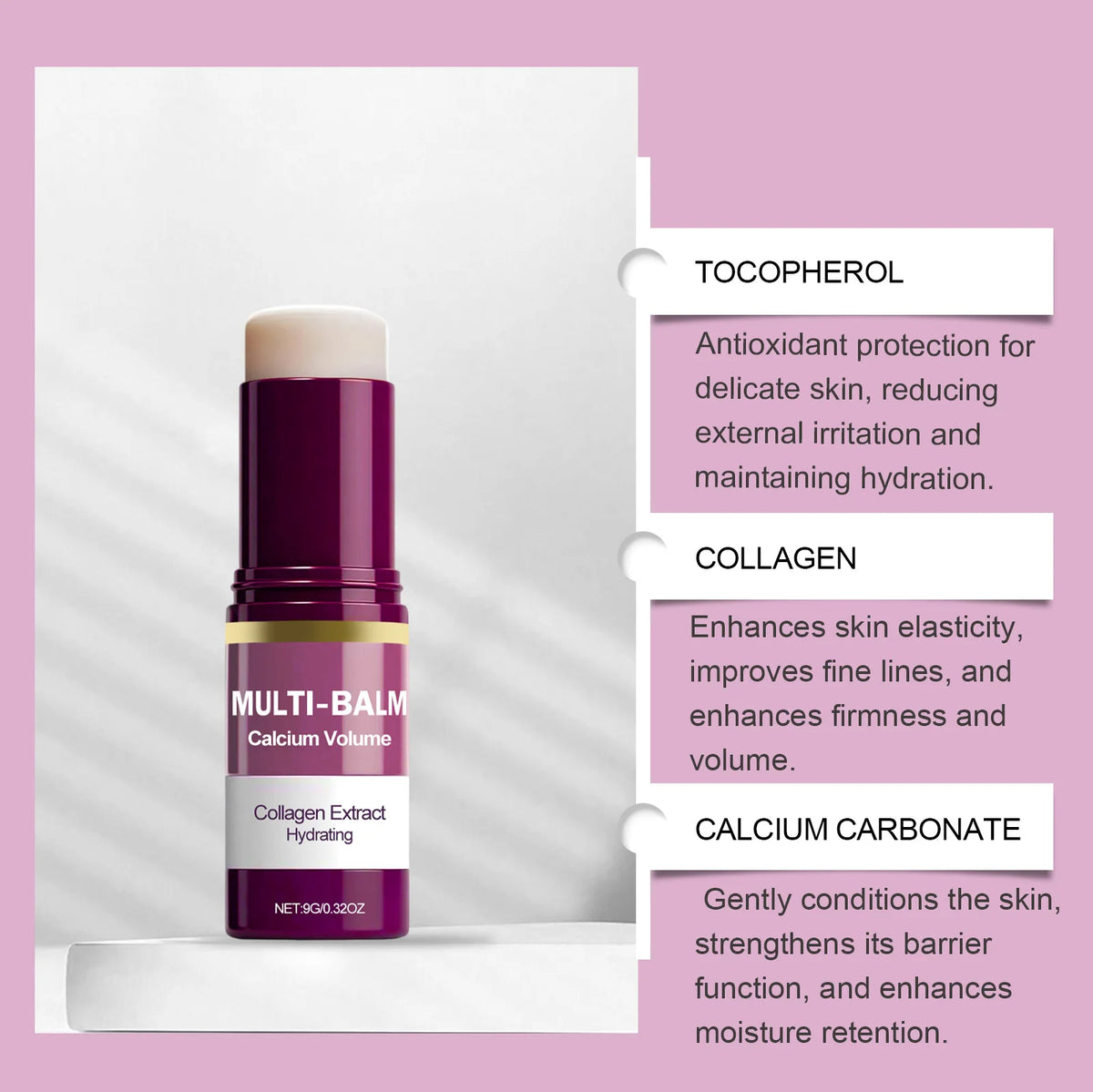 Calcium Multi Balm Stick – Collagen Firming Face & Eye Cream Moisturizing Balm Stick Axl