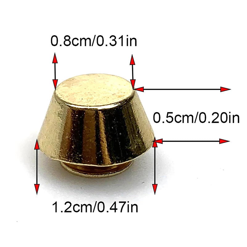 10-Set Metal Bag Feet Bottom Rivets – DIY Leather Stud Protectors Leather Craft Hardware Axl
