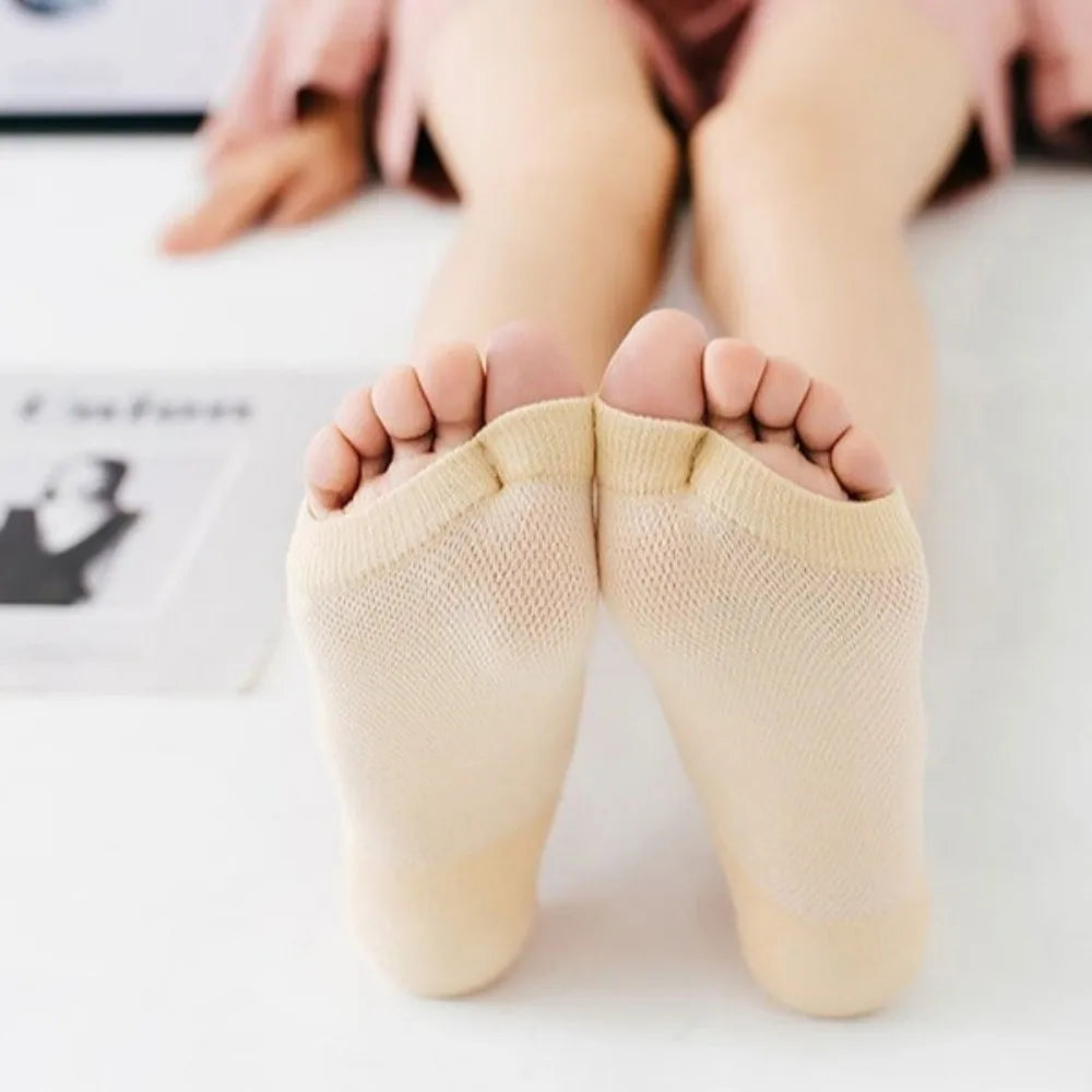 Anti-Slip Open Toe Socks – Breathable Low Cut No-Show Cotton No-Show Toe Socks Axl