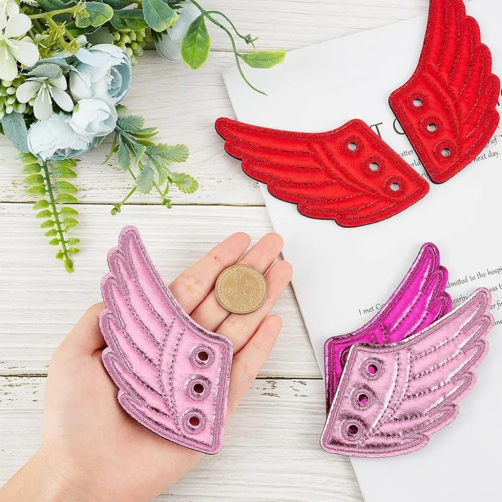 Angel Wings Shoe Clips – 3 Pairs Sparkle Lace Decorations Shoe Clip Accessory Axl