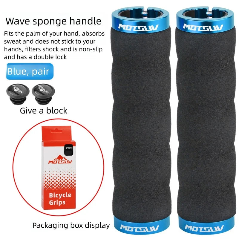 Double Lock-On Bike Handlebar Grips – Anti-Slip Aluminum MTB Bike Handlebar Grips Axl