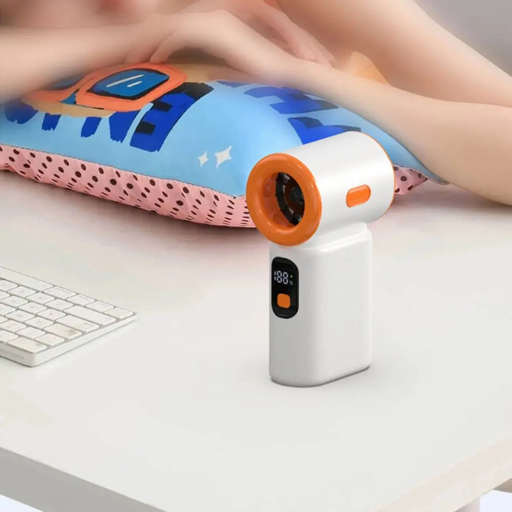 100-Speed Digital Display Mini Handheld Fan – Portable Turbo Handheld Portable Fan Axl