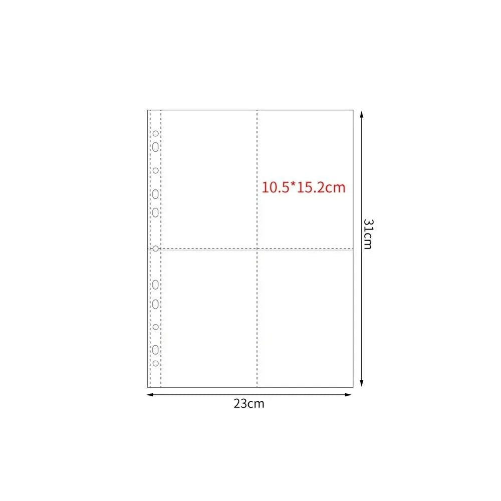 A4 Clear Photo Album Refill Pages – 4-Ring Binder Card Sleeves Binder Refill Pages Axl 2