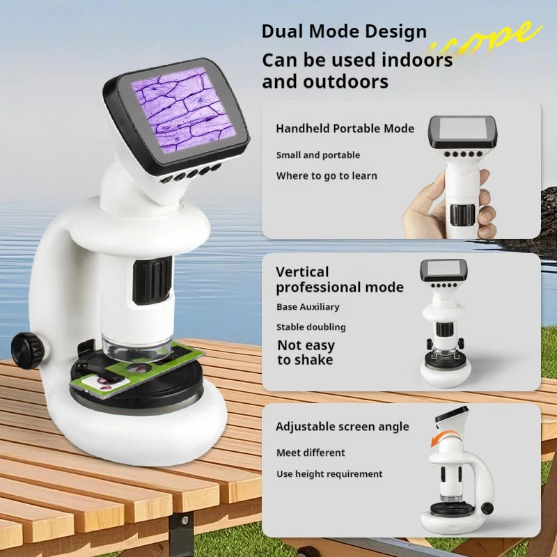 Children's WiFi Electronic Microscope with Screen – 500X Educational Microscope Axl