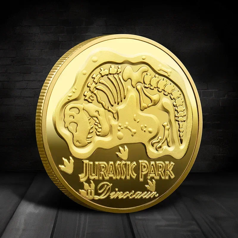Jurassic Park Dinosaur Commemorative Coin – Metal Medallion Collectible Coin Axl