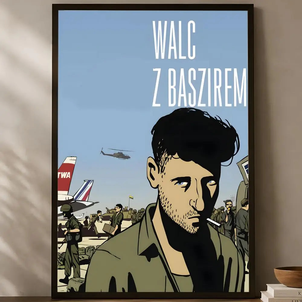 Waltz With Bashir Movie Poster – HD Self-Stick PVC Wall Art Movie Wall Poster Axl White09 60X90cmNoframe