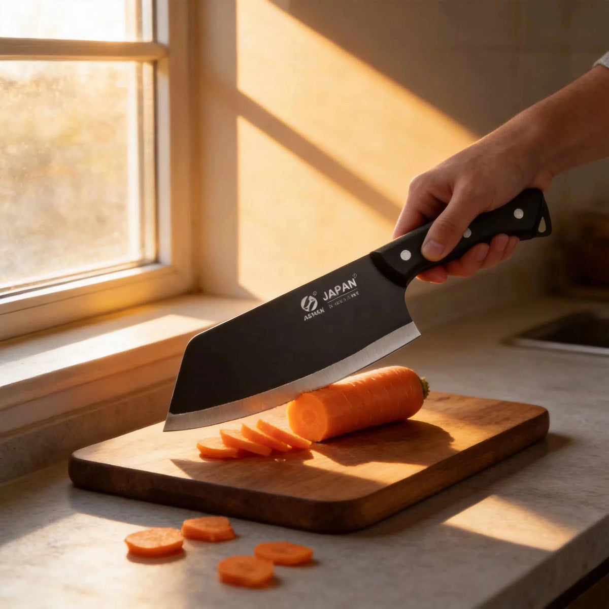 Stainless Steel Chinese Chef's Cleaver – Forged Kitchen Knife Kitchen Cleaver Knife Axl