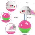 Tumbler Mouse Roly Poly Cat Toy – Feather Interactive Pet Toy Interactive Cat Toy Axl one size